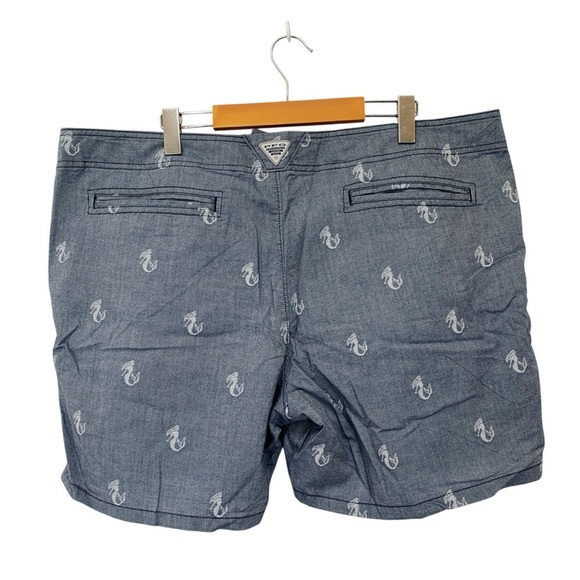 Columbia PFG Shorts Womens 18W Blue Mermaids Printed Fishing Summer Outdoors - Picture 2 of 6
